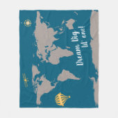 Polaire Dream big lil une couverture World Map (Devant)