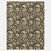 Polaire Elégante couverture baroque en or et tons noirs (Devant)