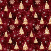 Polaire Élégante couverture d'arbres de Noël rouge et or