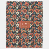 Polaire Elégante couverture florale automne dans les tons  (Devant)