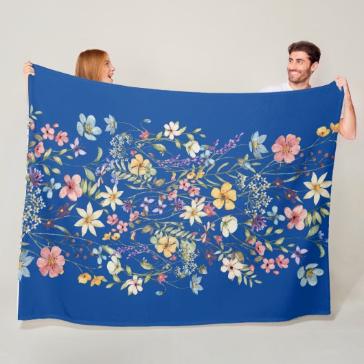 Polaire Élégante couverture florale pour un confort et un  (En situation)
