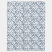 Polaire Élégante couverture gris avec contour floral blanc (Devant)
