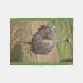 Polaire Émeu heureux se tenant sur une couverture de jambe (Devant (Horizontal))