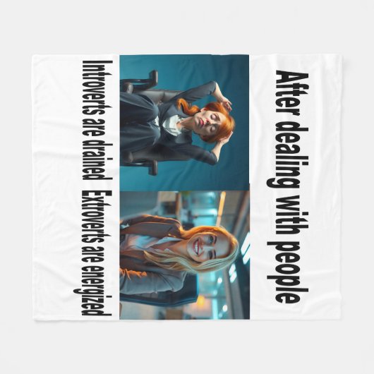 Polaire Enveloppez-vous dans cette couverture Introvert/Ex (Devant (Horizontal))