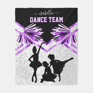 Polaire Équipe de danse Couverture violette, noire et blan