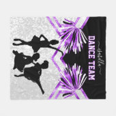 Polaire Équipe de danse Couverture violette, noire et blan (Devant (Horizontal))
