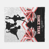 Polaire Équipe de danse rouge, noir et blanc couverture en (Devant (Horizontal))