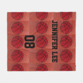 Polaire Équipe sportive de basket-ball couverture personna (Devant (Horizontal))