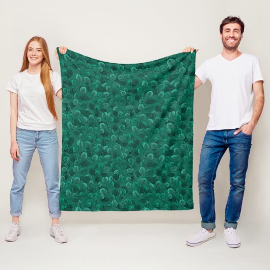 Polaire Eucalyptus sur couverture en toison verte (En situation)