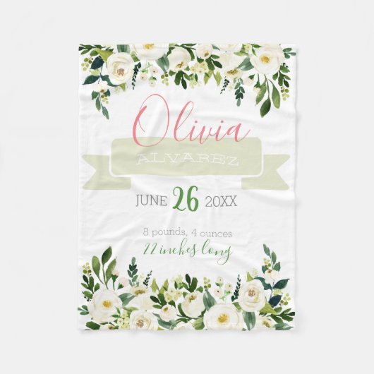 Polaire Faire-part de naissance couverture baby stat (Devant)