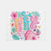 Polaire Fan de Jésus avec couverture flamant rose (Devant (Horizontal))