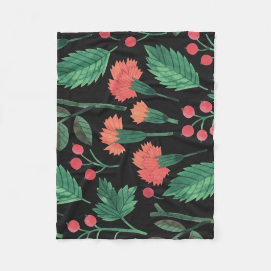 Polaire Feuille et couverture verts élégants d'ouatine des (Devant)