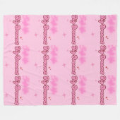 Polaire Fille douce grands rêves couverture rose à jeter (Devant (Horizontal))