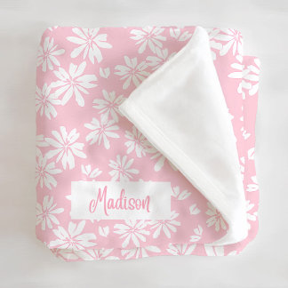 Polaire Filles Florales Roses Faisées Couverture en polair