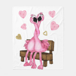 Polaire Flamants roses de couverture de jet d'ouatine de