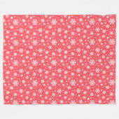 Polaire Flammes De Neige Blanches Sur Couverture De Toison (Devant (Horizontal))