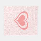 Polaire Flèche rose Clair Avec Couverture De Toison Coeur (Devant (Horizontal))