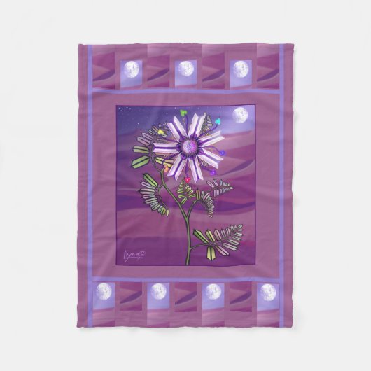 Polaire Fleur dans la couverture en molleton de désert (Devant)