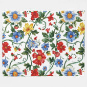 Polaire Fleurir avec audace | Couverture en molleton fleur (Devant (Horizontal))