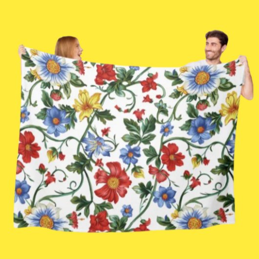 Polaire Fleurir avec audace | Couverture en molleton fleur