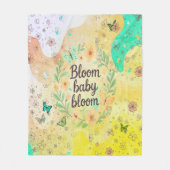 Polaire Fleuris bébé fleuris - Douce couverture pour bébé (Devant)