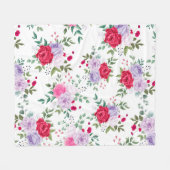 Polaire fleurs - Couleurs simples et variées Couverture po (Devant (Horizontal))