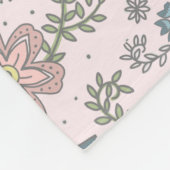 Polaire Fleurs d'hiver dans la couverture rose (Coin)