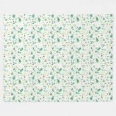 Polaire Fleurs verdoyantes Couverture confortable (Devant (Horizontal))