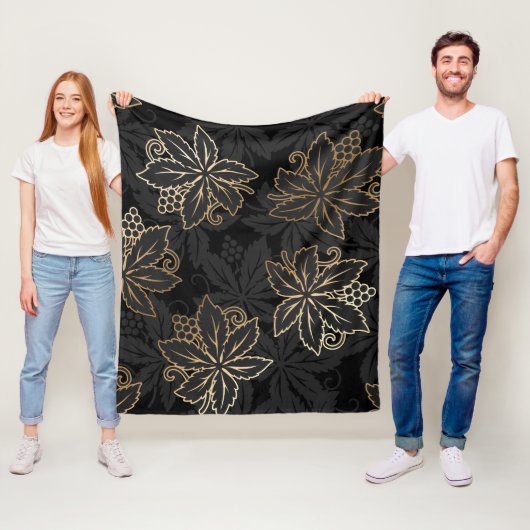 Polaire Flore Damask motif flece couverture (En situation)