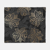 Polaire Flore Damask motif flece couverture (Devant (Horizontal))