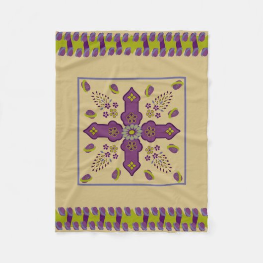 Polaire Flower Spring of Life ruban jetez la couverture (Devant)