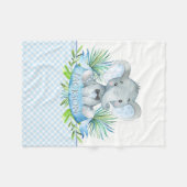 Polaire Garçons Eléphant Personnalisé Couverture bébé (Devant (Horizontal))