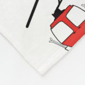 Polaire Gondolas rouges et verts sur couverture blanche (Coin)