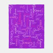 Polaire Grace nom court personnalisées couverture rose vio (Devant)