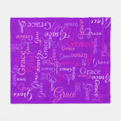 Polaire Grace nom court personnalisées couverture rose vio (Devant (Horizontal))