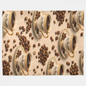 Polaire Grains de café Munchy, couverture en molleton de q (Devant (Horizontal))