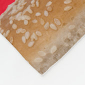 Polaire grand double cheeseburger rouge couverture (Coin)