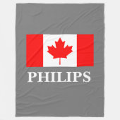 Polaire Grand drapeau canadien couverture de couleur flott (Devant)