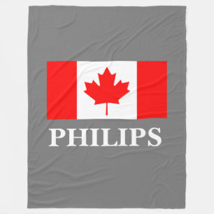 Polaire Grand drapeau canadien couverture de couleur flott