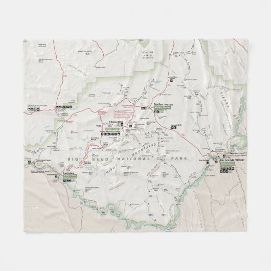 Polaire Grande couverture de carte de courbure (le Texas) (Devant (Horizontal))