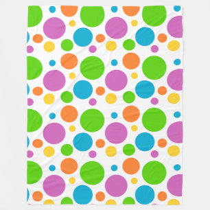 Polaire Grande couverture d'ouatine de pois de points