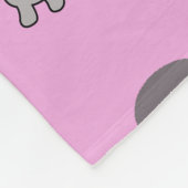 Polaire Grands coeurs et couverture roses de Doxies (Coin)