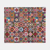 Polaire Granny Carré Crochet Motif couverture Imprimer (Devant (Horizontal))