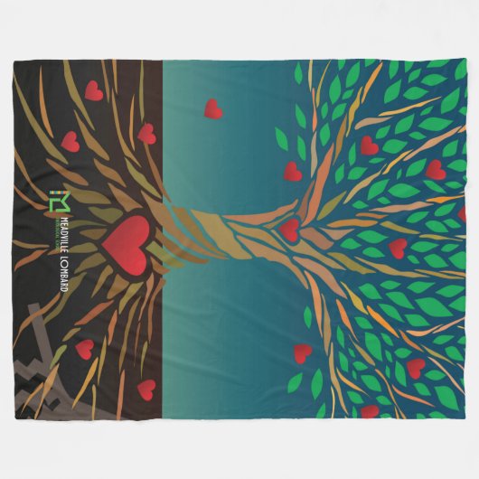 Polaire Grosse couverture de l'arbre de compassion MLTS (Devant (Horizontal))