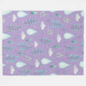 Polaire Grosse couverture en molleton nuage de pluie viole (Devant (Horizontal))