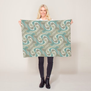 Polaire Hares à tambour Tesselation Couverture verte douce