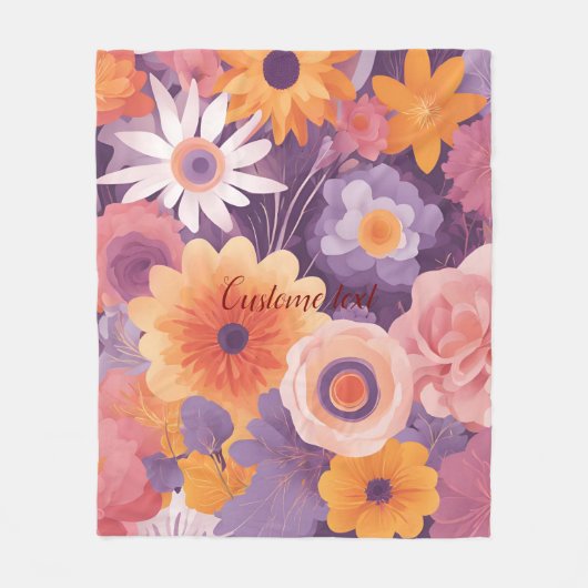 Polaire Hugs chauds Vintage couverture florale (Devant)