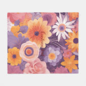 Polaire Hugs chauds Vintage couverture florale (Devant (Horizontal))