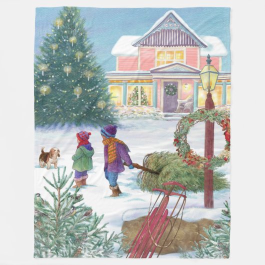Polaire Illustration avec Maison de couverture de neige et (Devant)
