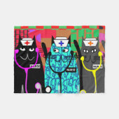 Polaire Infirmières de chat de couverture d'ouatine (Devant (Horizontal))